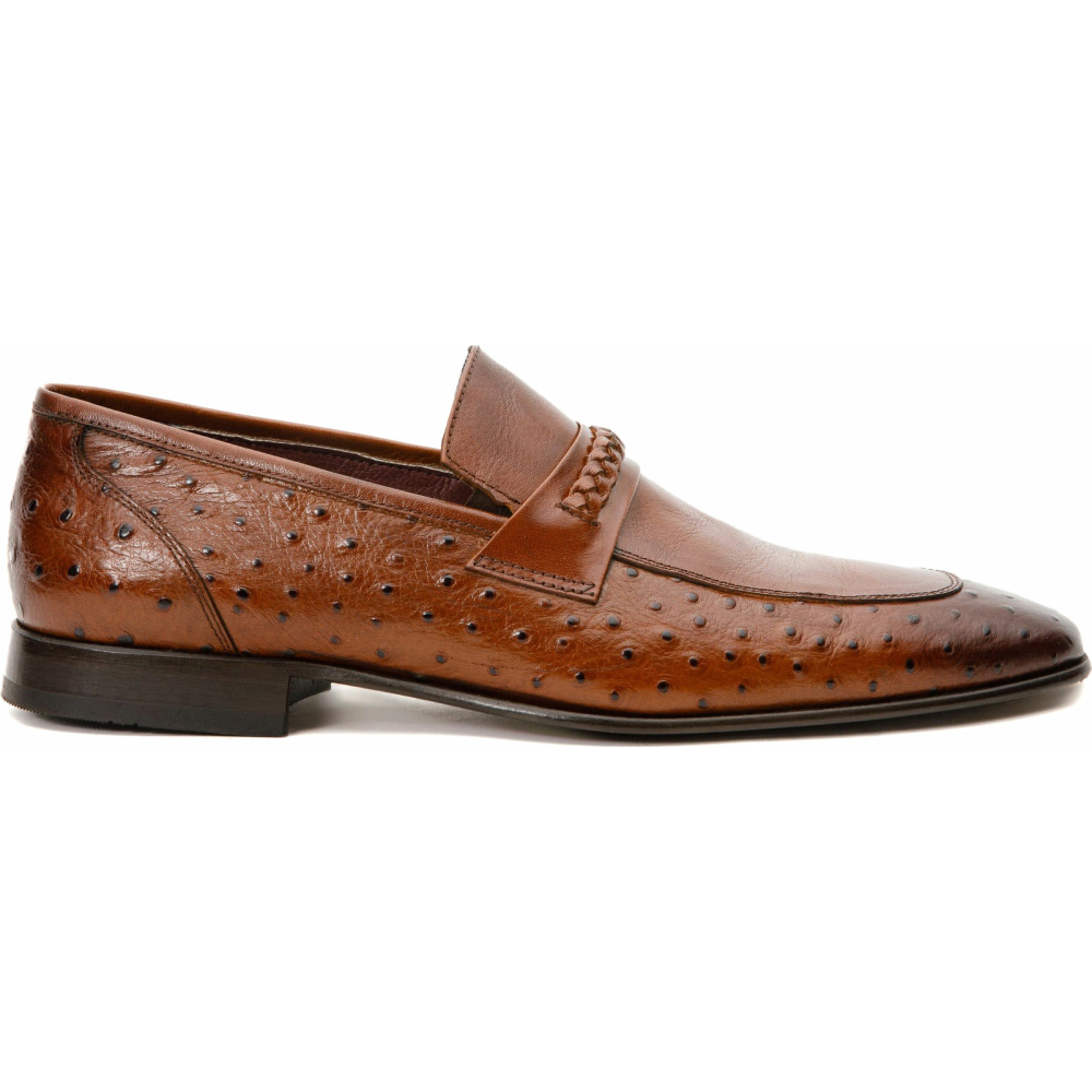 Vinci Leather The Johannesburg Brown Leather Dress Loafer Shoe (10667) Image