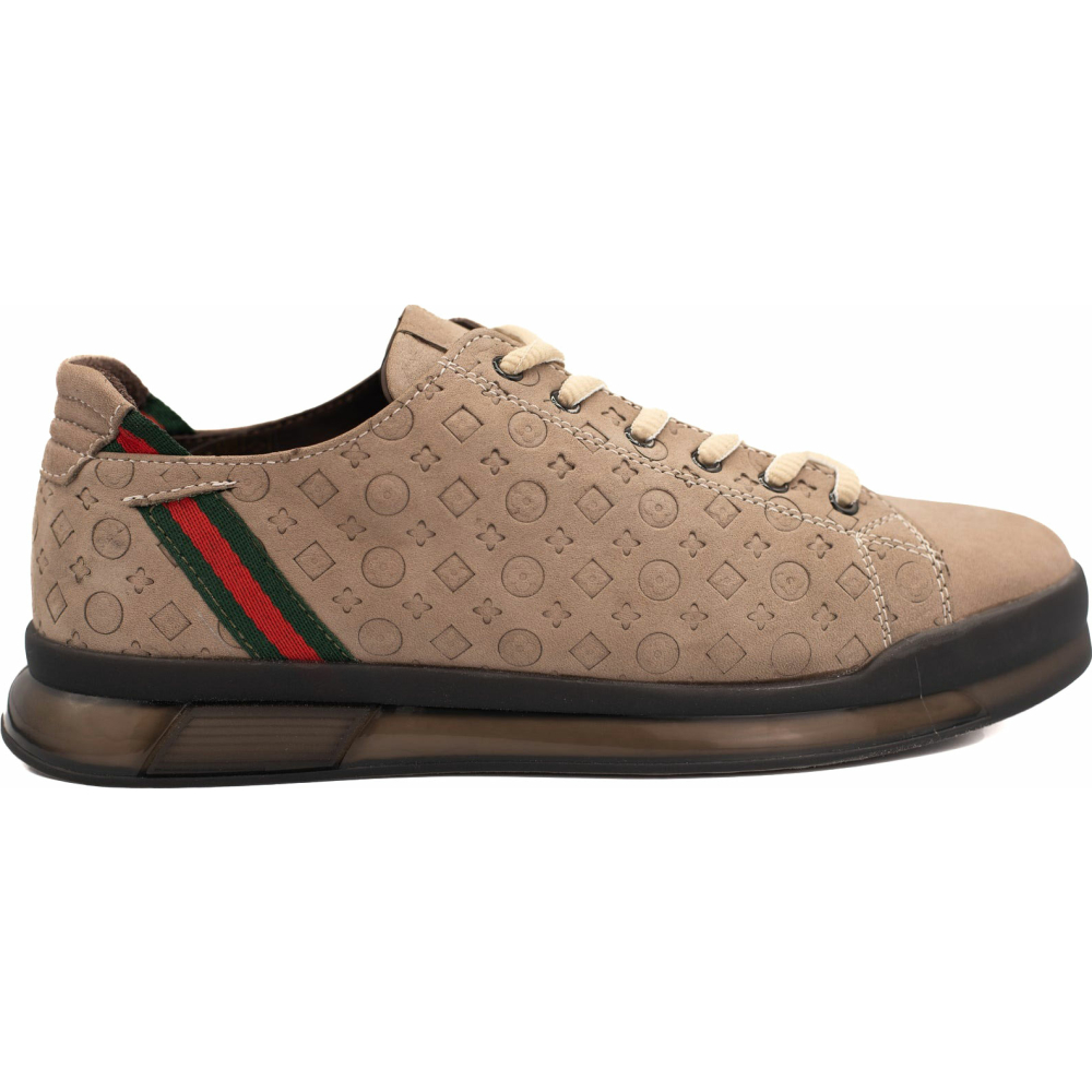 Vinci Leather The Journey Beige Leather Sneaker (17276) Image