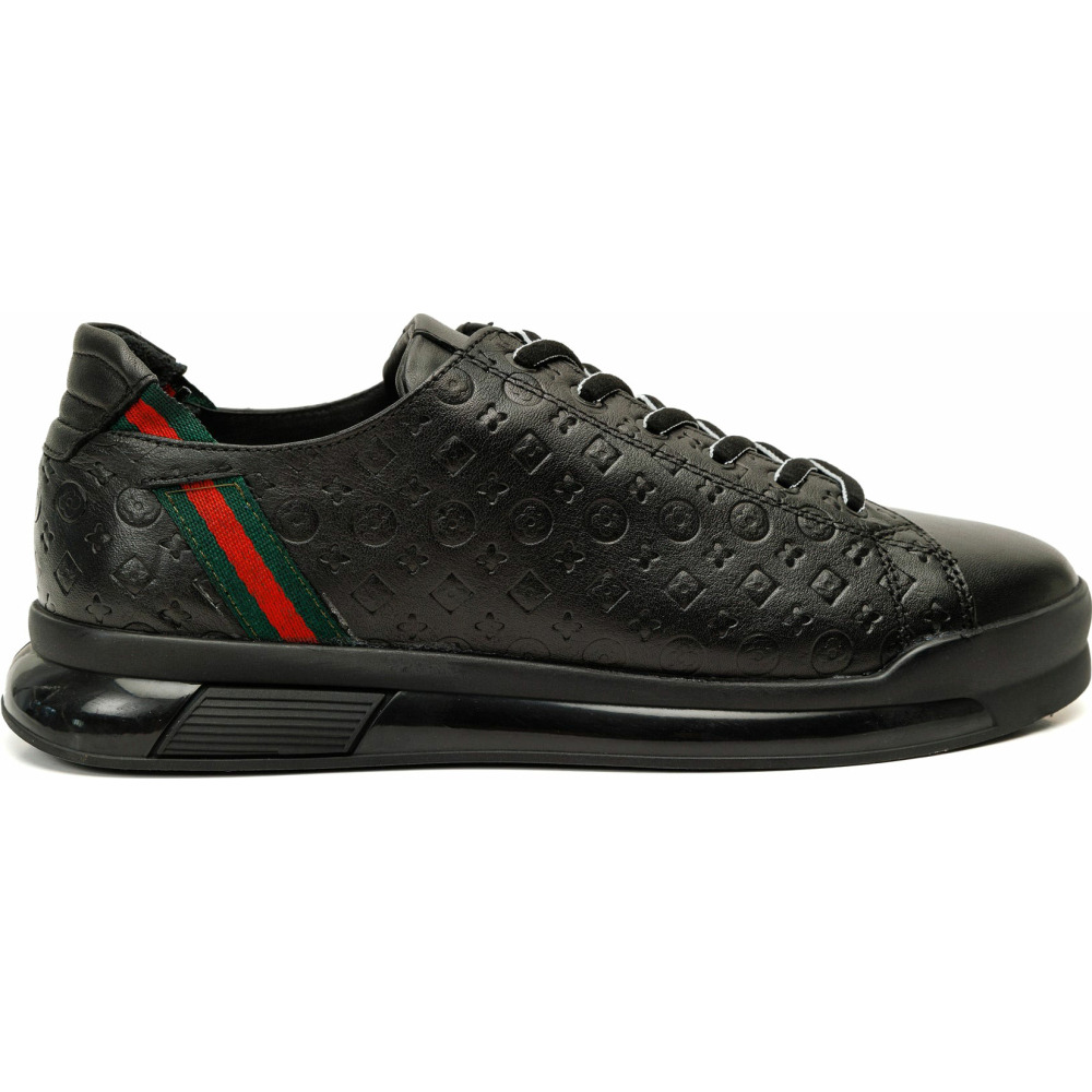 Vinci Leather The Journey Black Leather Sneaker (17276) Image