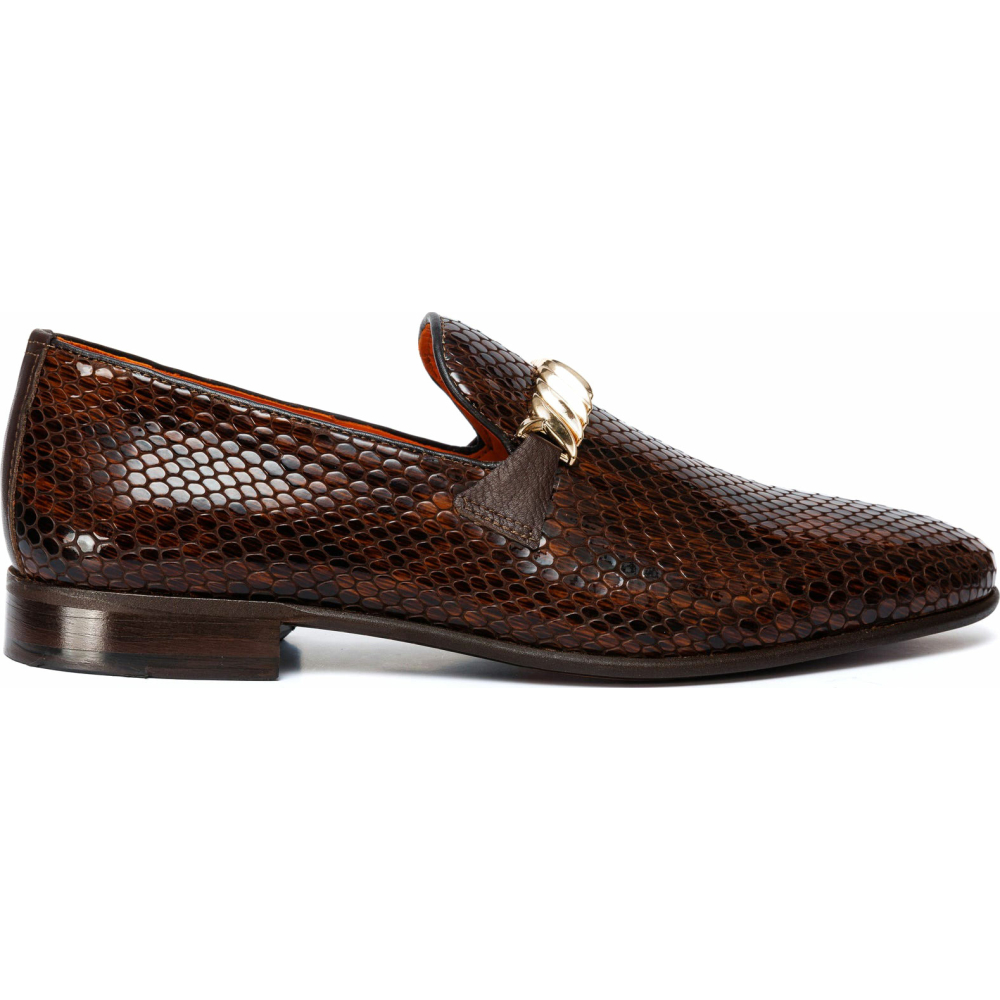 Vinci Leather The King Shoe Brown Bit Dress Loafer Image