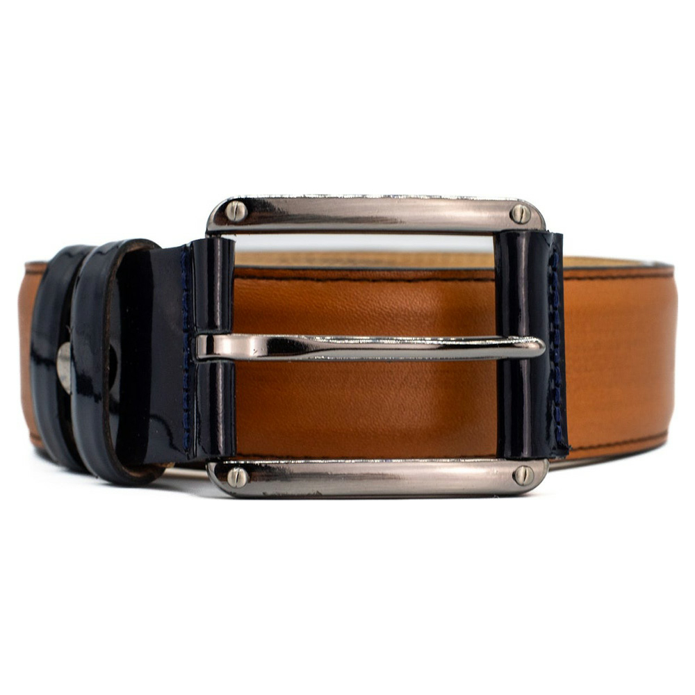 Vinci Leather The Maratea Brown / Navy Leather Belt Image