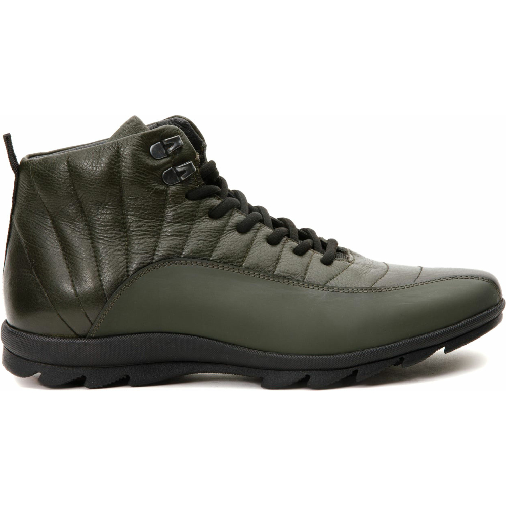 Vinci Leather The Merter Green Leather Casual Lace-up Boot (14339 H-5) Image