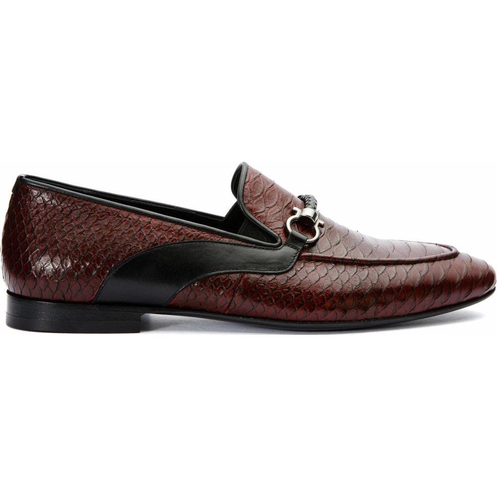 Vinci Leather The Milano Burgundy Shoe Bit Loafer Image