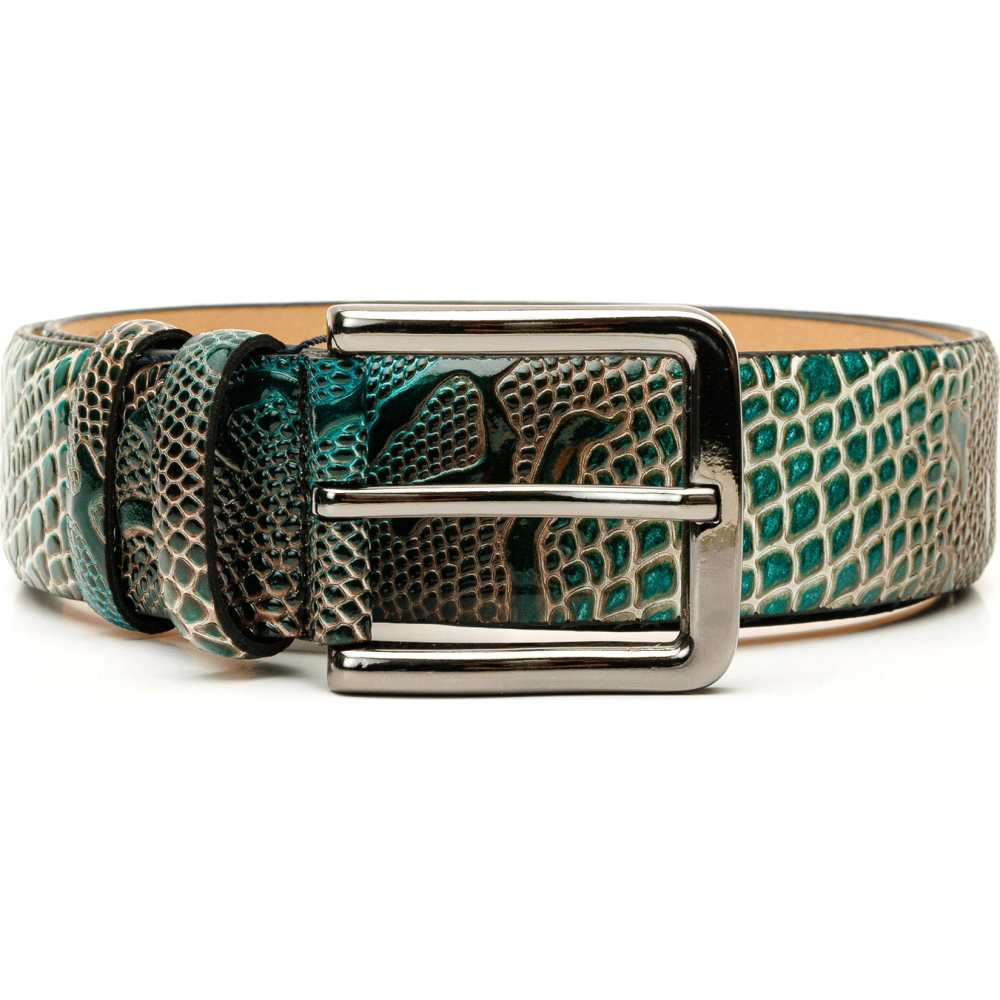 Vinci Leather The Milano Green Leather Belt Limited Edition Image