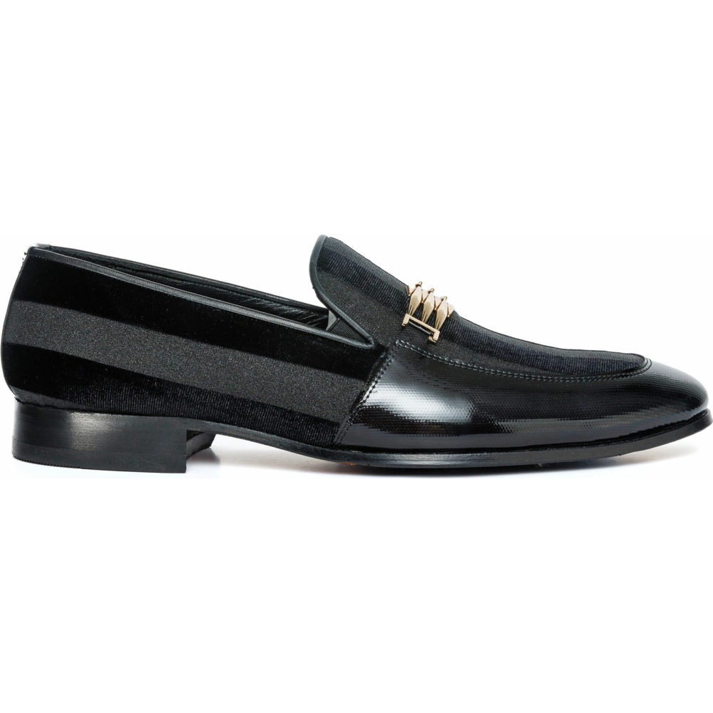 Vinci Leather The Pontalto Leather Shoe Black Bit Loafer (11613) Image