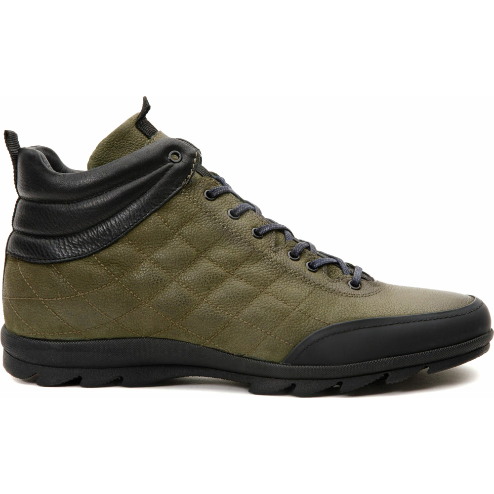Vinci Leather The Riga Green Suede Leather Casual Lace-up Boot (14138 H-8) Image