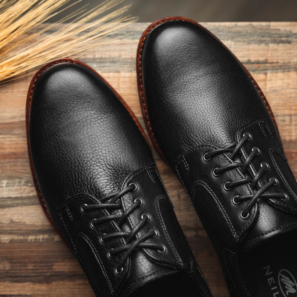 Neil M Wynne Bison Shoes Black | MensDesignerShoe.com