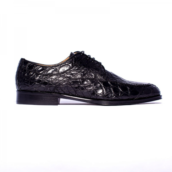 Zelli Verona Caiman Crocodile Dress Shoes Black | MensDesignerShoe.com