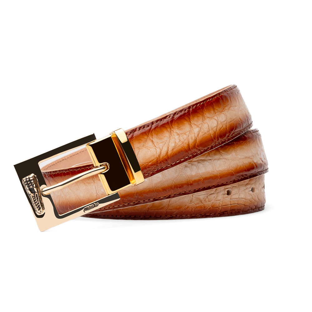 Mauri 0100/35 Alligator Belt White / Dirty Cognac