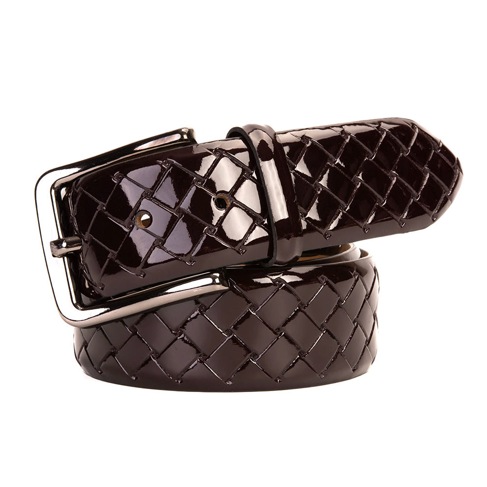 Vinci Leather The Rico Burgundy Color Calfskin Belt