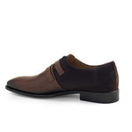 Mezlan Suede & Leather Double Monk Strap Dark Brown (21469)