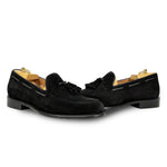 View product image 4: Calzoleria Toscana Bormio-S Suede Tassel Loafers Black
