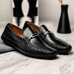 Moreschi 042985A Ostrich Driver Shoes Black