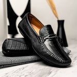 Moreschi Ostrich Driver Shoes Black