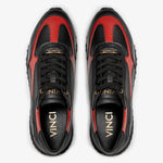 Vinci Leather The Rialto Leather Sneaker Black / Red