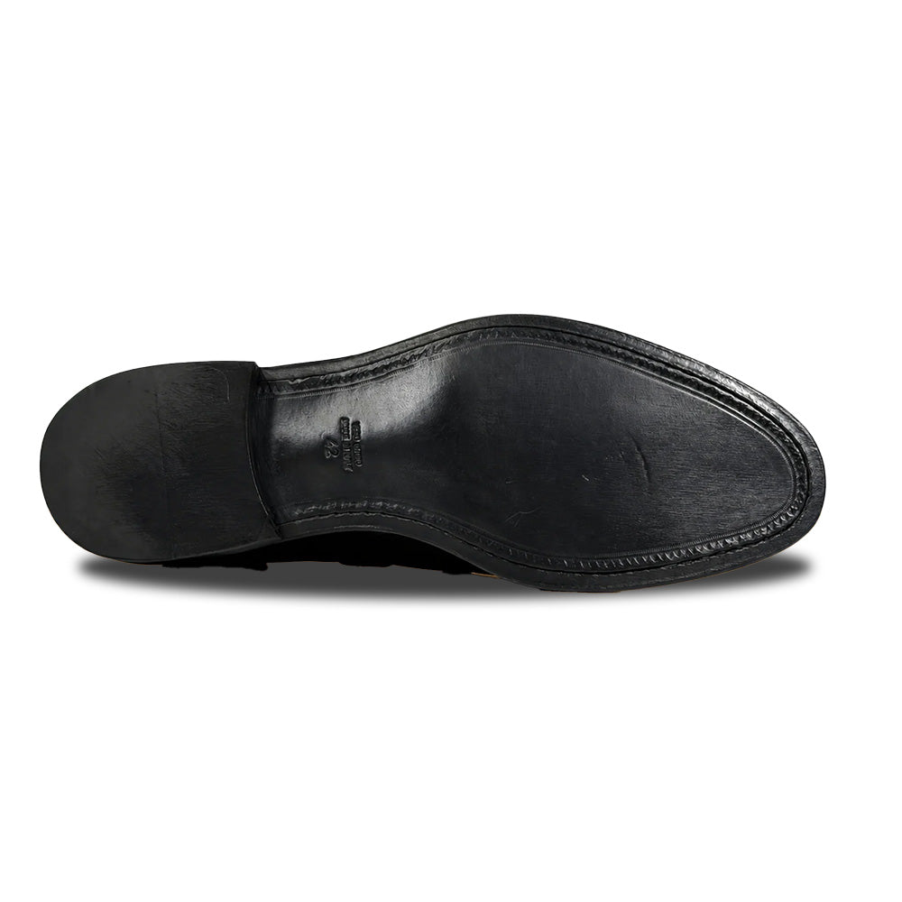 Calzoleria Toscana Bormio-S Suede Tassel Loafers Black