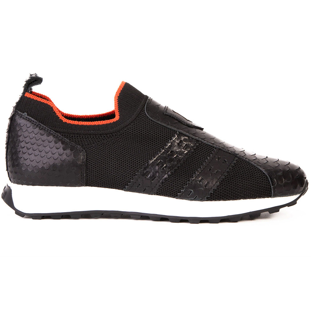 Vinci Leather The Aslan Knitted Sneaker Black