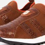 Vinci Leather The Aslan Knitted Sneaker Tan