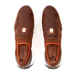 Vinci Leather Knitted Sneaker Tan