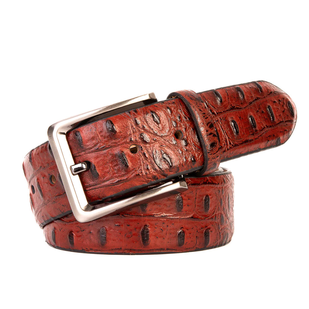 Vinci Leather The Savamala Leather Belt Burgundy