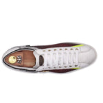 Harris Firenze 1913 Crocodile Print Leather Sneaker Red