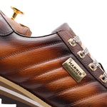 Harris Firenze 1913 Quilted Stitching Leather Sneakers Brown