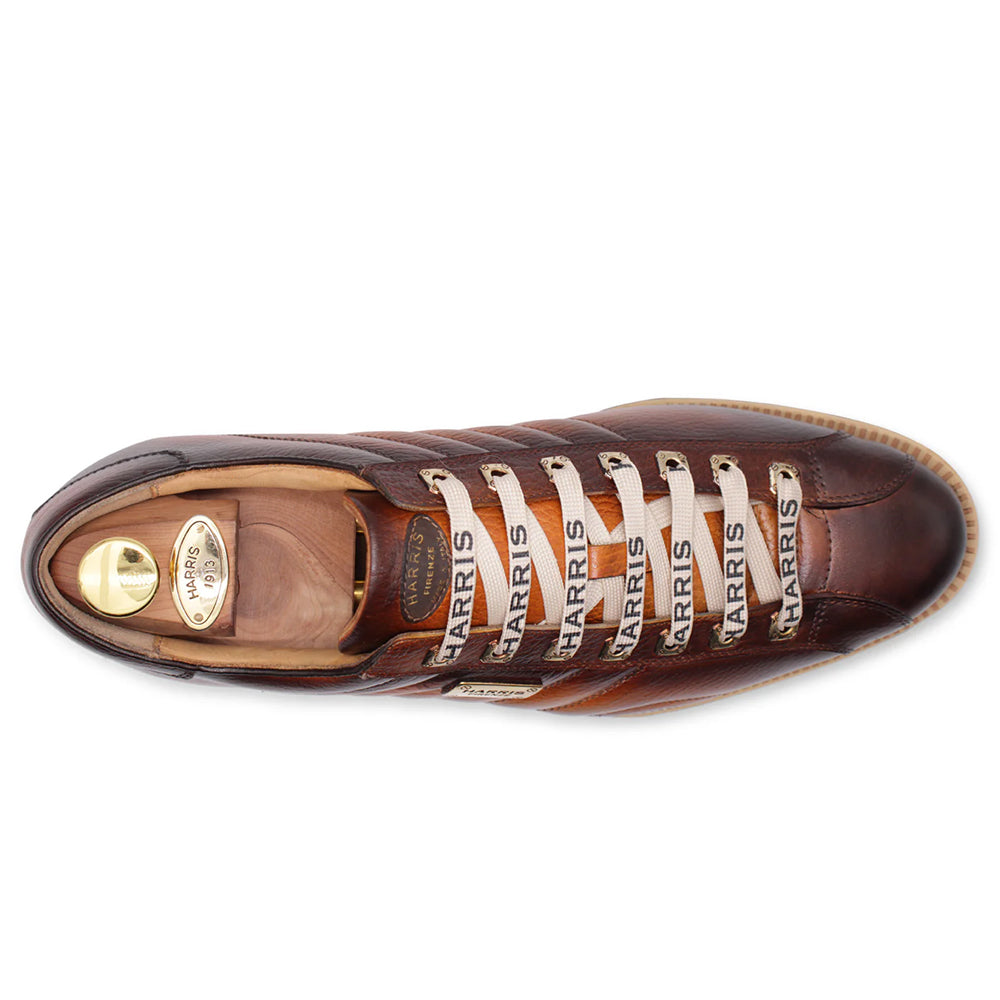 Harris Firenze 1913 Quilted Stitching Leather Sneakers Brown