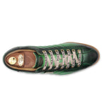 Harris Firenze 1913 Quilted Stitching Leather Sneakers Green  