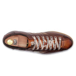 Harris Firenze 1913 Hand Painted Leather Sneakers Brown