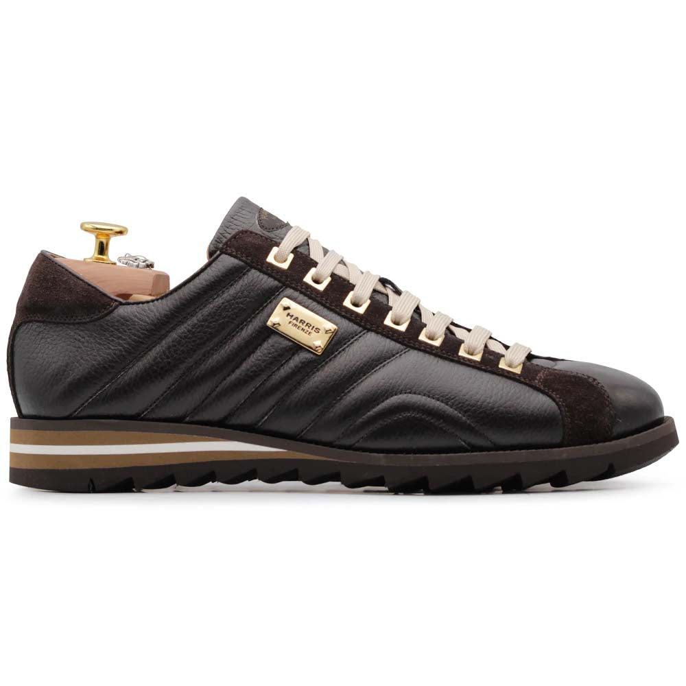 Harris Firenze 1913 Hand Painted Leather Sneakers Brown