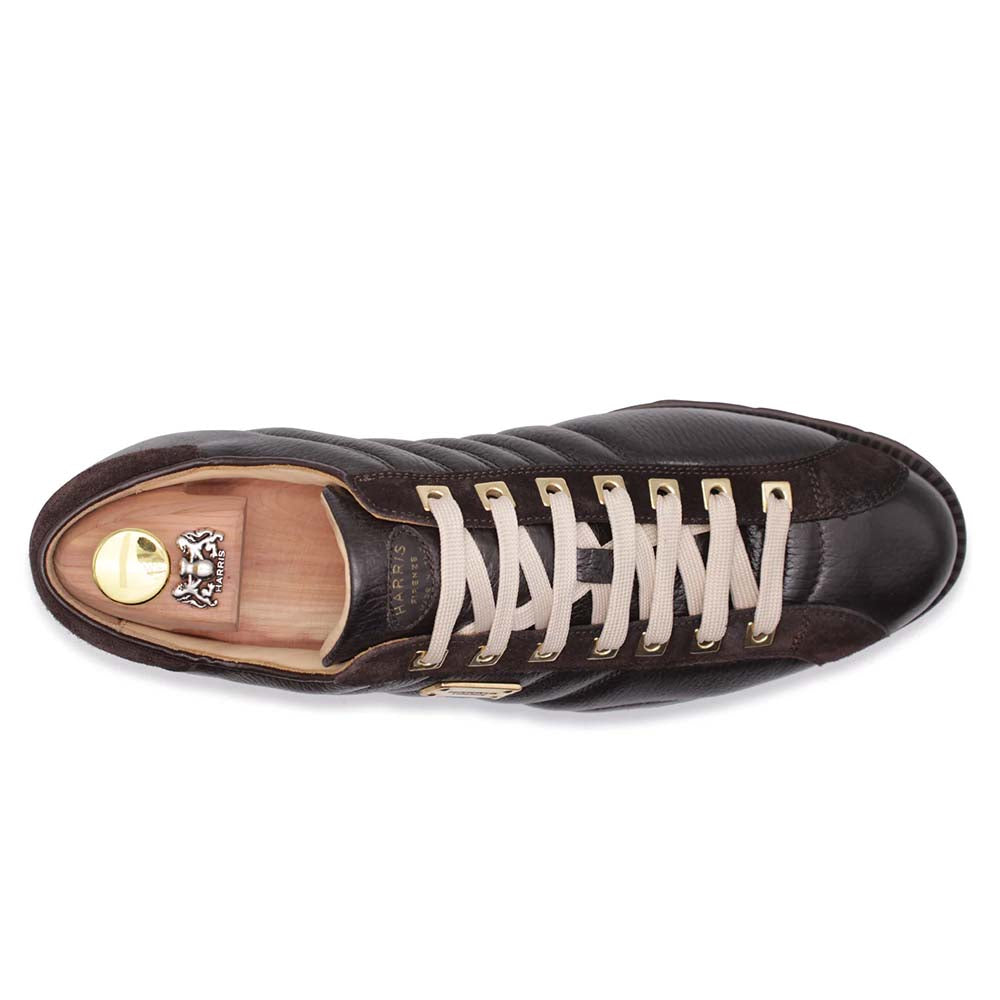 Harris Firenze 1913 Hand Painted Leather Sneakers Brown