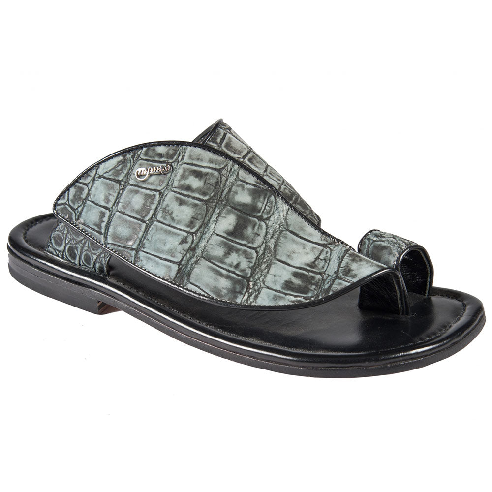 Mauri Art 1951/8 Alligator & Nubuck Sandal Black (Special Order)
