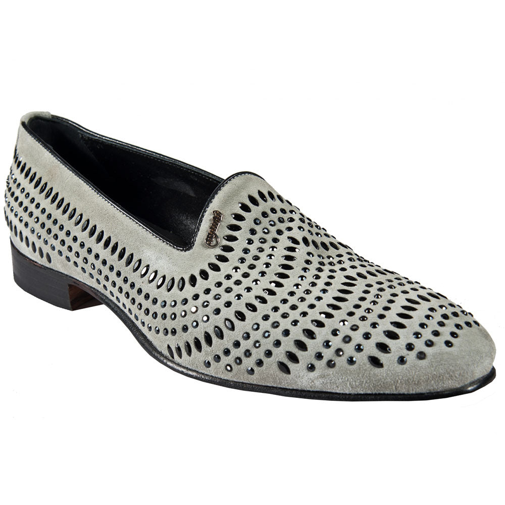 Mauri Art 3031/2 Suede & Studs Loafer Black / Grey (Special Order)