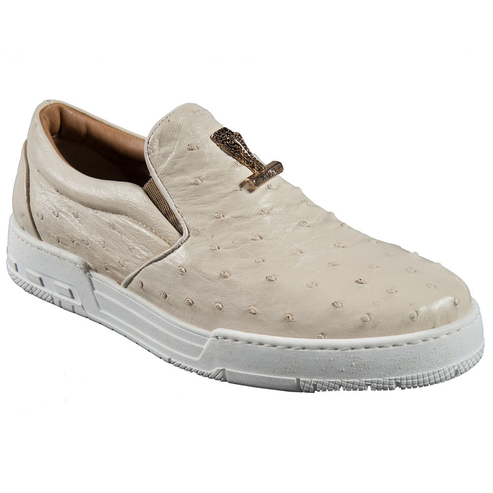 Mauri Art 8419/1 Ostrich Slip On Sneaker Winter White (Special Order)