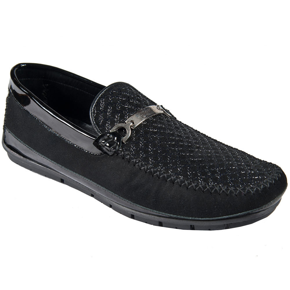 Mauri Art 3518/3 Suede / Patent / Gotico Bit Driving Shoe Black (Special Order)