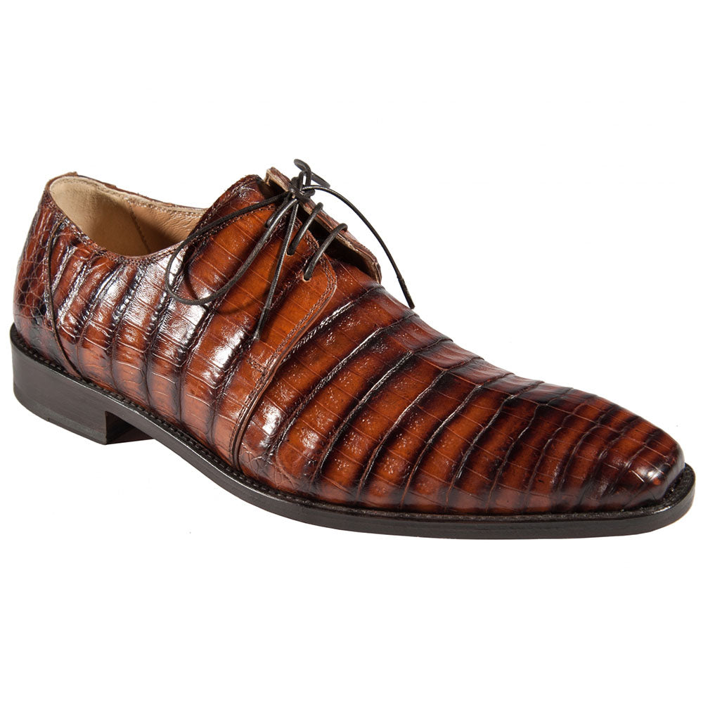 Mauri Art 2619 Baby Crocodile & Cayman Derby Pinstripe Gold (Special Order)