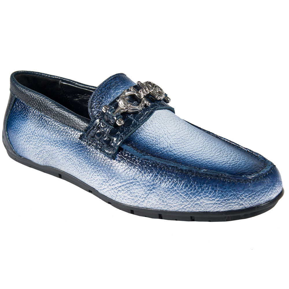 Mauri Art 3599 Alligator & Time Driving Shoe Dirty Wonder Blue (Special Order)
