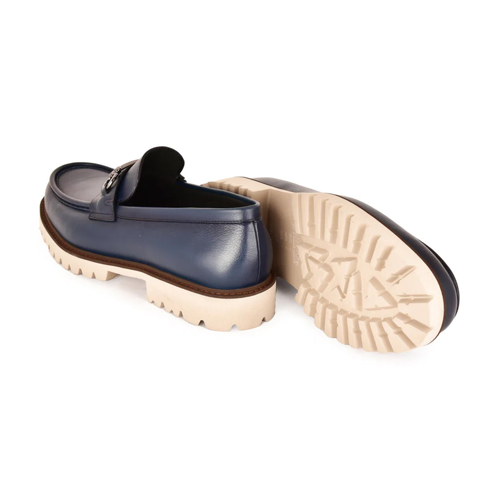 Corrente C0001202-7887 Buckle Loafer Blue