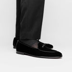Borgioli by Zelli Arco Velvet Tuxedo Shoes Black (10-120-BLK)