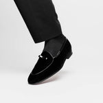Borgioli by Zelli Arco Velvet Tuxedo Shoes Black (10-120-BLK)
