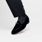 Borgioli by Zelli Arco Velvet Tuxedo Shoes Navy (10-120-NVY)