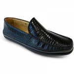 Zelli Ultimo Genuine Lizard Driver in Black