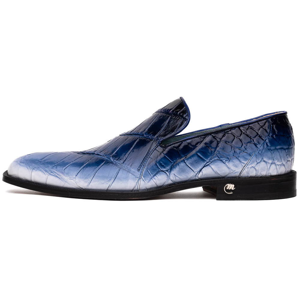 Mauri 1044/3 Montecarlo Alligator Loafers White / Dirty Wonder Blue 