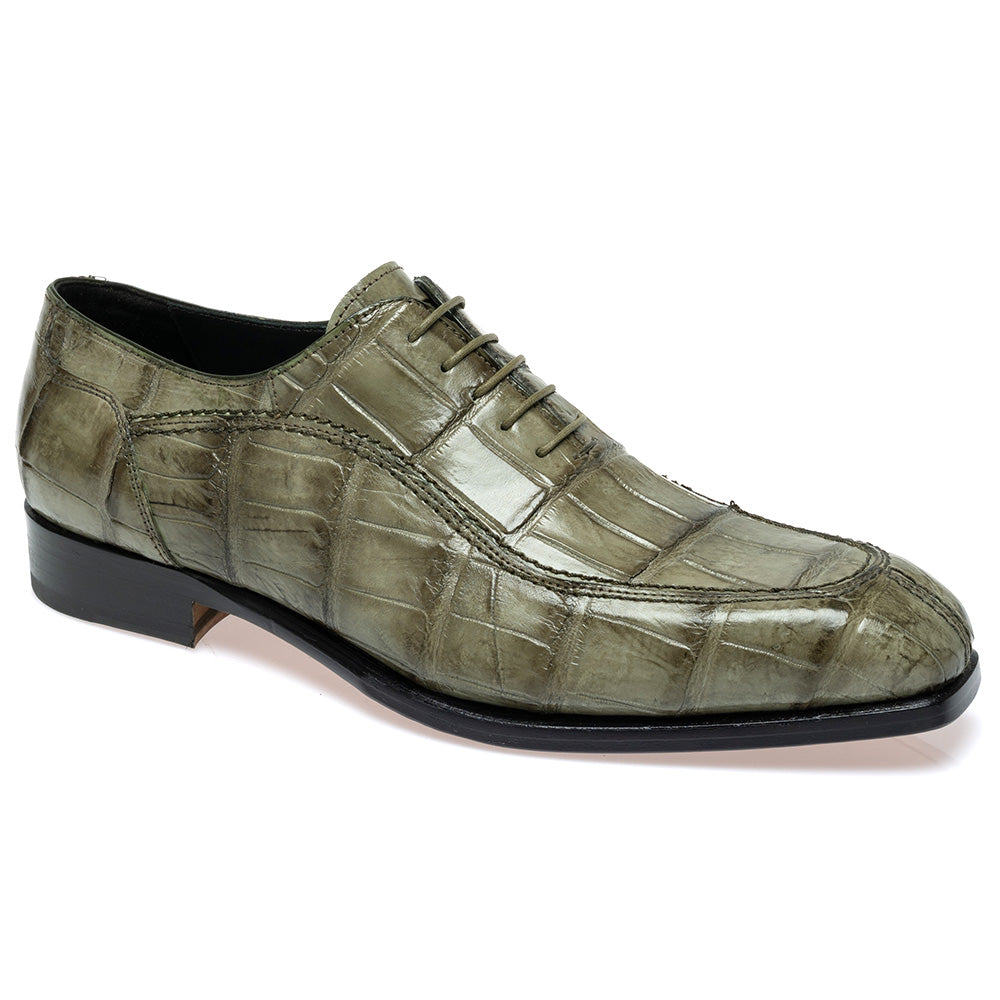 Mauri 1080/3 Alligator Oxford Hand Painted Money Green