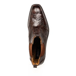 Mauri 1092 Alligator / Ostrich Leg Chelsea Boots Sport Rust