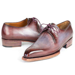 Paul Parkman Goodyear Welted Derby Shoes Ice Blue & Bordeaux