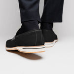 Zelli Meo 3 Suede Goatskin / Crocodile Loafers Black (11-020-BLK)