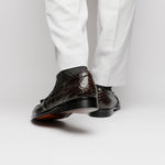 Zelli Franco Crocodile Tassel Loafers Nicotine (11-582-NIC)