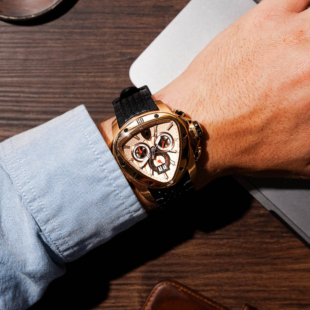 Tonino Lamborghini Spyder 1105SP Chronographic Sport Watch Gold