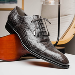 Caporicci 1114 Alligator Oxfords Grey Size 7